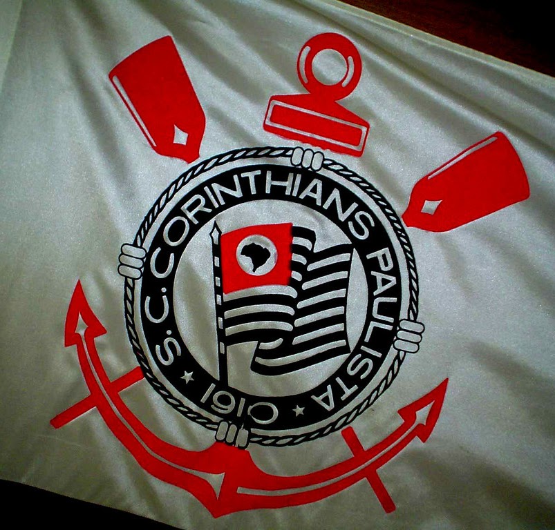 Sport Club Corinthians Paulista crest on a white flag